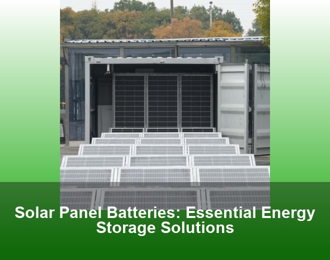 Solar Panel Batteries: Essential Energy Storage Solutions